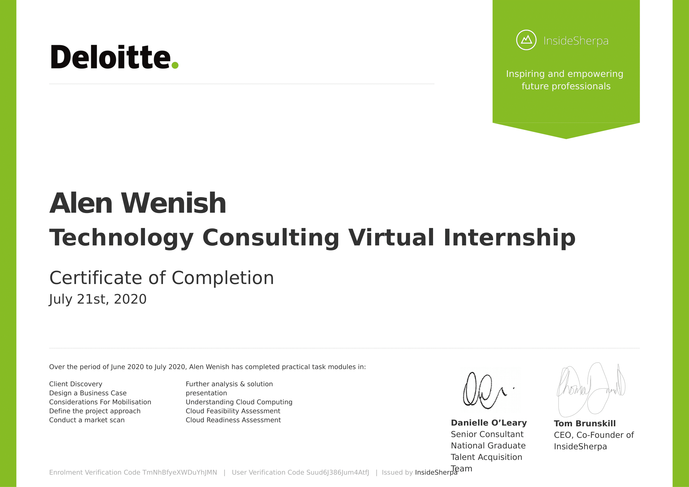 certificate